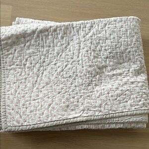 Pottery Barn Kids Pink and White Polka Dot Quilt